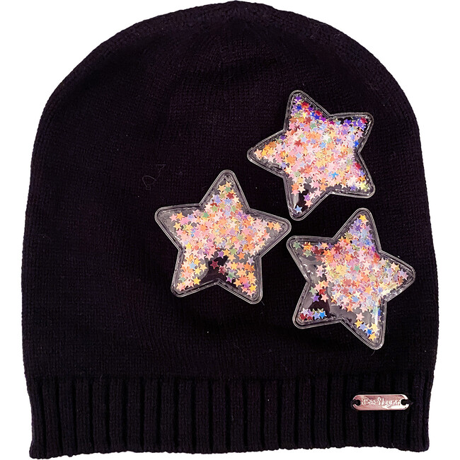 Confetti Star Hat, Black