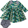 Songbird Dress Set, Evergreen Peacocks - Dresses - 1 - thumbnail