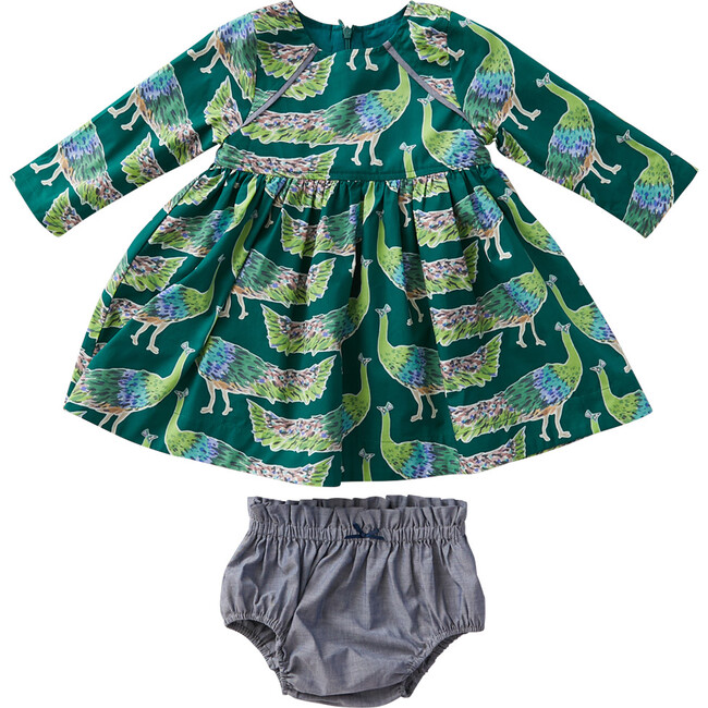 Songbird Dress Set, Evergreen Peacocks - Dresses - 2