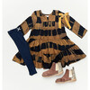 Penelope Dress, Navy & Gold Tie Dye - Dresses - 2