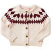 Fair Isle Sweater, Cream & Brick Red Fair Isle - Sweaters - 1 - thumbnail