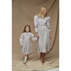 The Little Ruffle Collar Dress, Khaki & Blush Floral - Dresses - 3