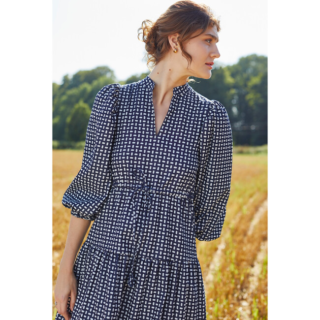 Women's Voyage Dress, Denim Dot - Dresses - 3