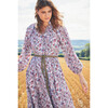 Women's Autumn Nehru Collar Dress, Autumn Florals - Dresses - 3