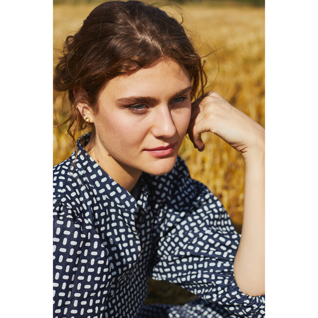 Women's Voyage Dress, Denim Dot - Dresses - 5