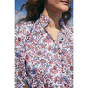 Women's Autumn Nehru Collar Dress, Autumn Florals - Dresses - 4