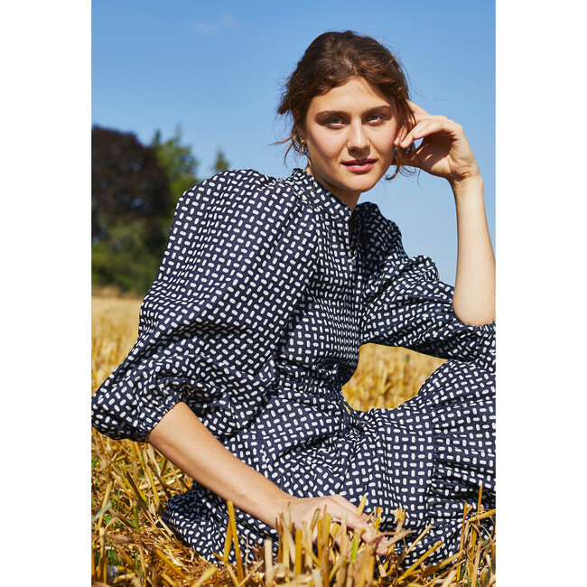 Women's Voyage Dress, Denim Dot - Dresses - 6
