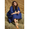 Women's Scallop Prairie Dress, Navy Blue - Dresses - 5