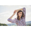 Women's Autumn Nehru Collar Dress, Autumn Florals - Dresses - 6