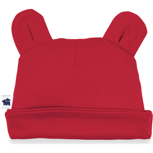 Bear Ear Hat, Red - Hats - 1