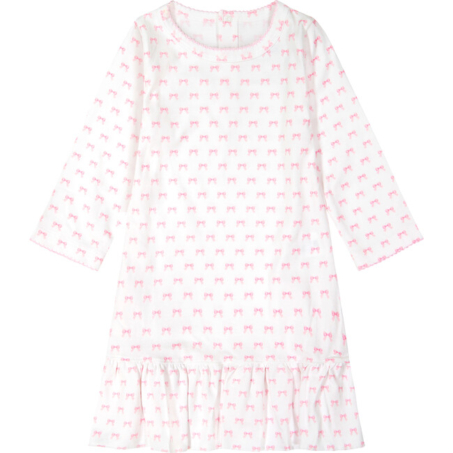 Midi Lounge Dress, Pink Bows - Dresses - 1