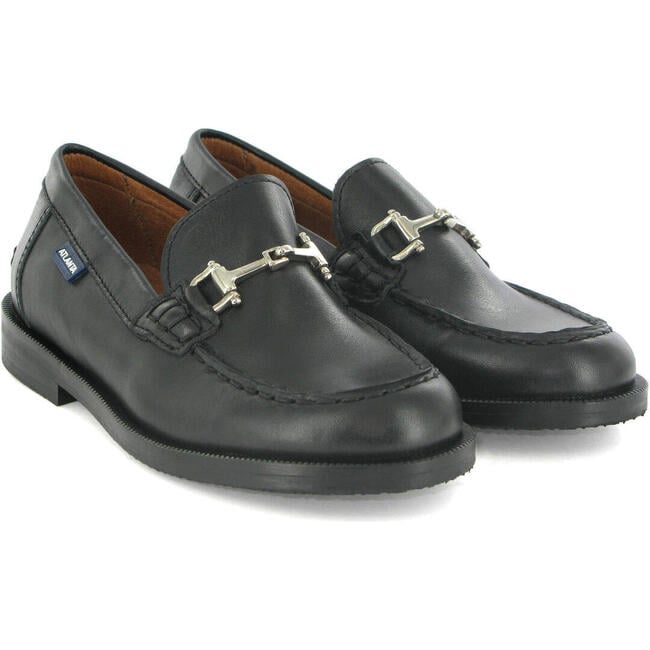 College Shoe in Smooth Leather, Black - Loafers - 3