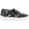 Slip On Sneaker in Printed Leather, Blue - Sneakers - 1 - thumbnail