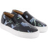 Slip On Sneaker in Printed Leather, Blue - Sneakers - 3