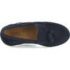 College Shoe with Tassel in Suede, Dark Blue - Loafers - 5