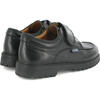 College Shoe with Velcro in Smooth Leather, Black - Loafers - 4