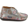 Moccasin Boot in Printed Leather, Grey - Boots - 1 - thumbnail