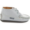 Moccasin Boot in Smooth Leather, Stone Grey - Boots - 1 - thumbnail