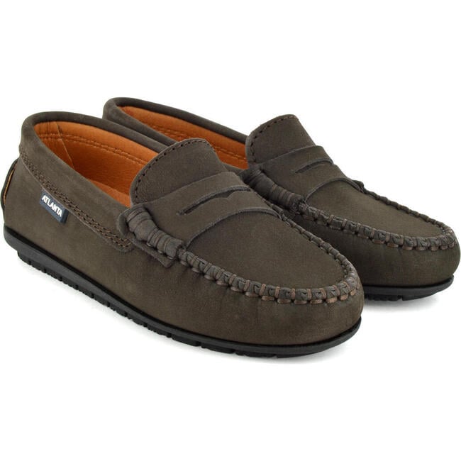 Penny Moccasin in Nubuck, Dark Brown - Loafers - 3