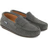 Penny Moccasin in Suede, Grey - Loafers - 3