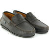 Penny Moccasin in Smooth Leather, Dark Brown - Loafers - 3