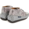 Moccasin Boot in Printed Leather, Stone Grey - Boots - 4