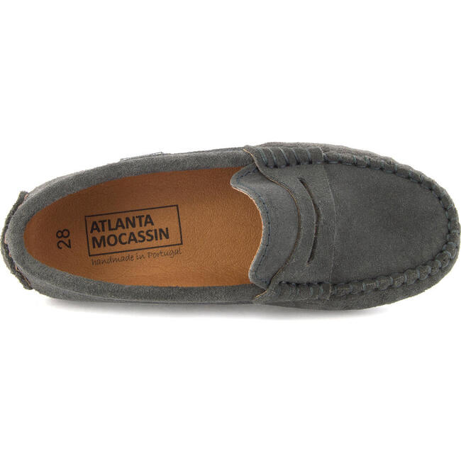 Penny Moccasin in Suede, Grey - Loafers - 5