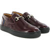 Slip On Sneaker in Patent Leather, Burgundy - Sneakers - 3