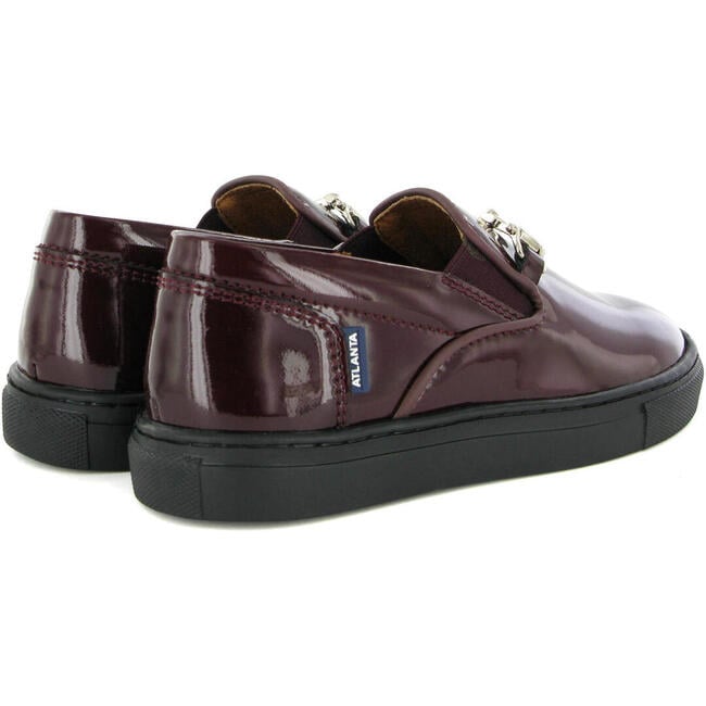 Slip On Sneaker in Patent Leather, Burgundy - Sneakers - 4