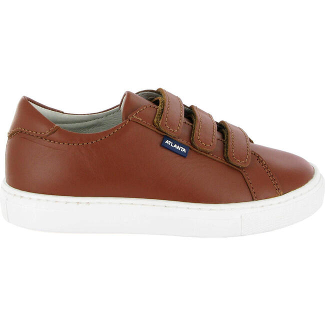 Three Straps Sneaker in Smooth Leather, Cuoio