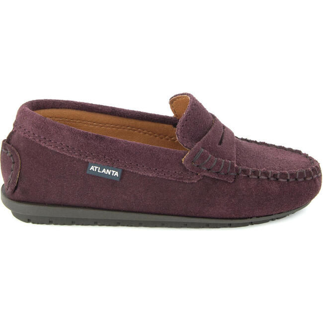 Penny Moccasin in Suede, Burgundy