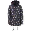 Sequin Star Faux Fur Parka, Black - Parkas - 1 - thumbnail