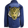 Tiger Denim Jacket, Blue - Jackets - 1 - thumbnail