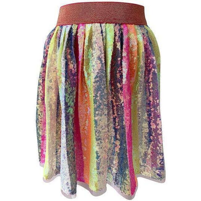 Striped Sequin Skirt, Tie Dye - Skirts - 1