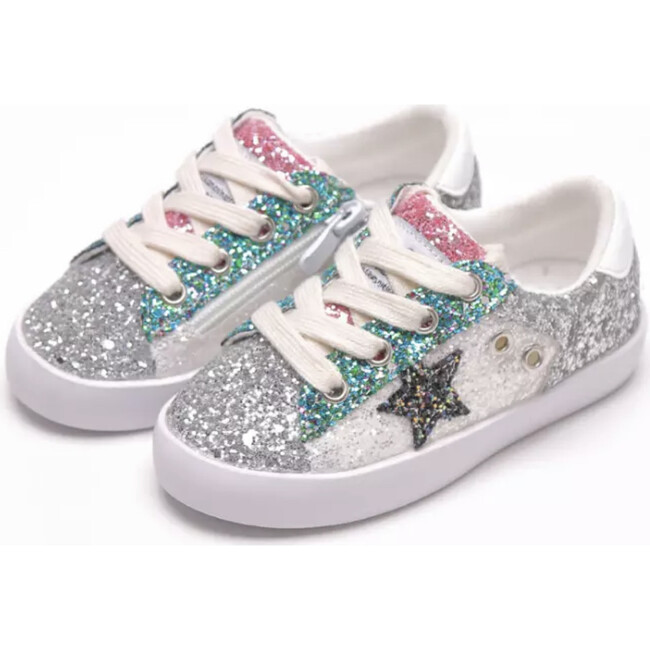 Star Glitter Sneakers, Silver