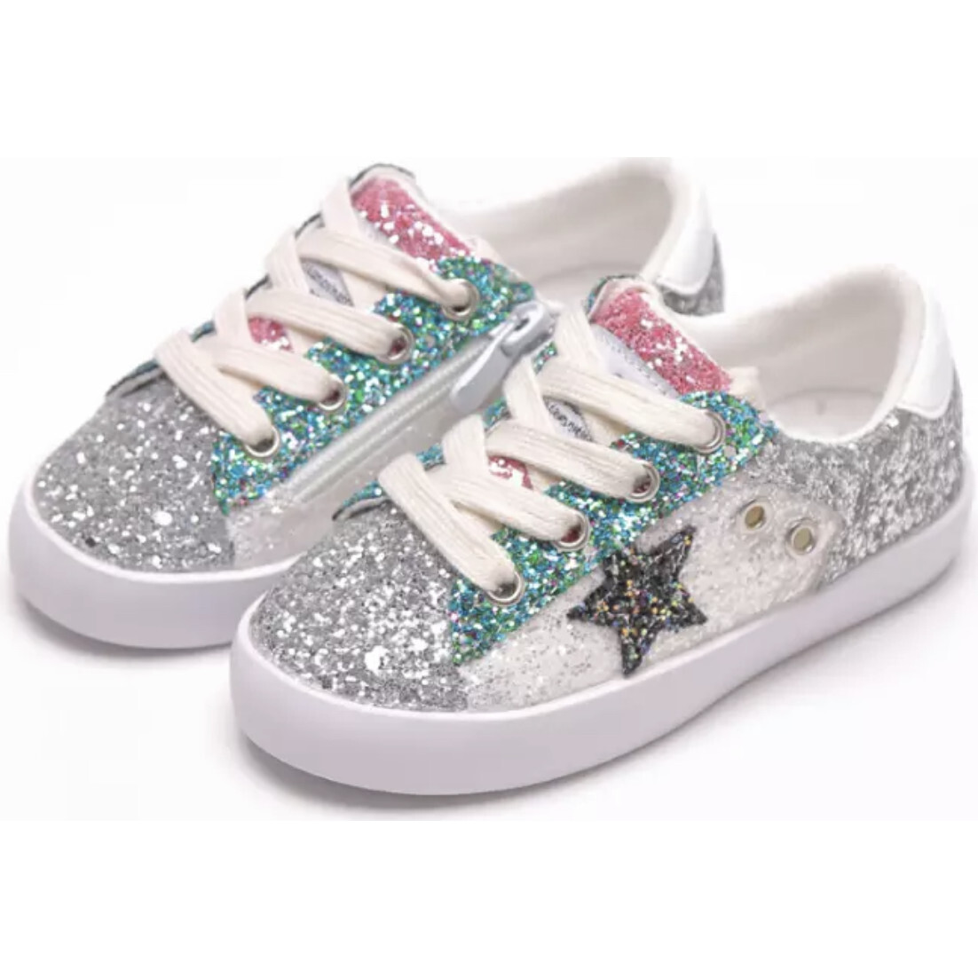 Silver glitter hot sale shoes kids