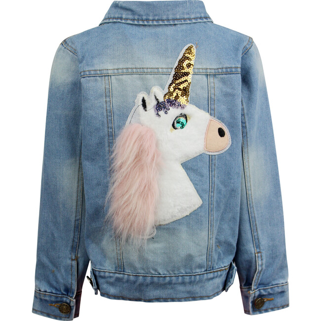Fuzzy Unicorn Denim Jacket - Jackets - 1