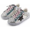 Star Girl Glitter Sneakers, White - Sneakers - 1 - thumbnail