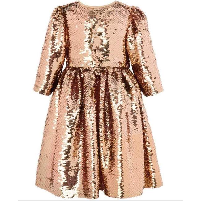 Sequin Flip Party Dress, Rose Gold