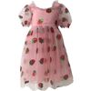 Sequin Dress, Strawberry - Dresses - 1 - thumbnail