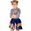 Rainbow Sequin Tutu, Navy - Skirts - 2