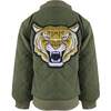 Quilted Army Tiger Bomber, Green - Jackets - 1 - thumbnail