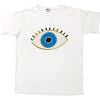 Rainbow Evil Eye Tee, White - Tees - 1 - thumbnail