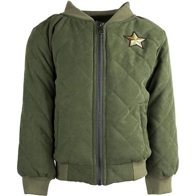 Quilted Army Tiger Bomber, Green - Jackets - 2