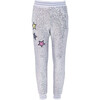Silver Sequin Star Joggers, Silver - Leggings - 1 - thumbnail
