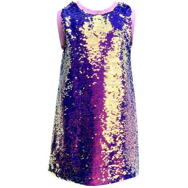 Mermaid Magic Sequin Flip Dress, Purple - Dresses - 1