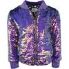 Mermaid Magic Sequin Bomber, Purple - Jackets - 1 - thumbnail