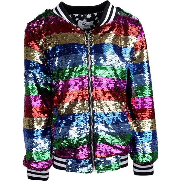 Chasing Rainbows Bomber, Sequin Multi - Lola + The Boys Outerwear ...