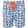 Alien Doodle Swim Shorts, Blue - Swim Trunks - 1 - thumbnail