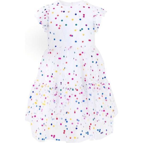 Funfetti Dress, White Lola + The Boys Dresses